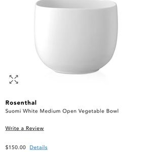 Rosenthal Suomi white signed vegetable bowl